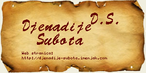 Đenadije Subota vizit kartica